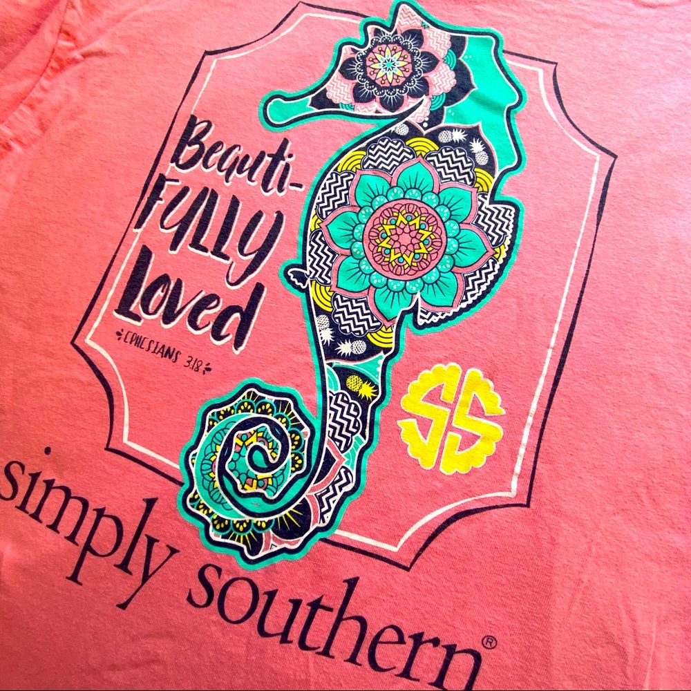 Simply Southern, size L women’s pale pink tee shirt, NWOT
